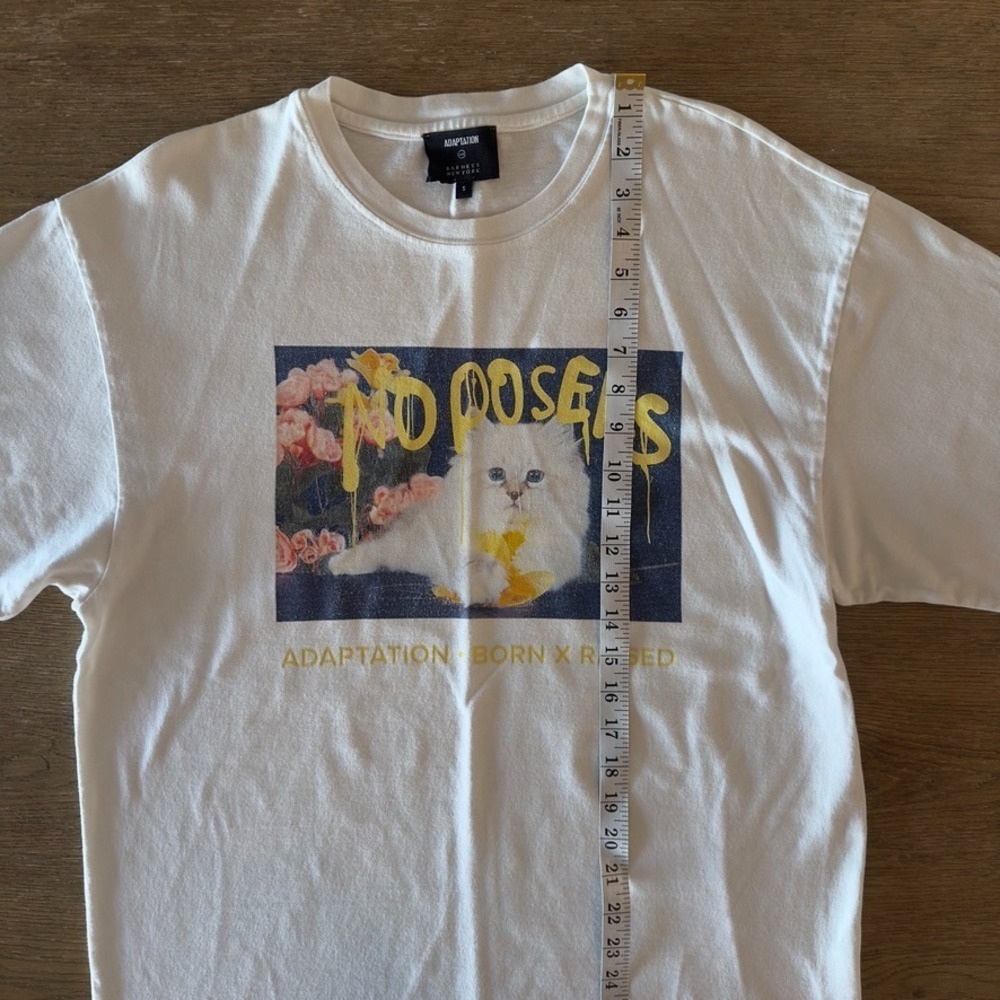 Limited Edition Adaptation & Born x Raised 'No Posers' Kitty Tee-Barneys NY-Sz S - Picture 5 of 13